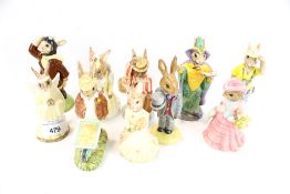 Ten Royal Doulton Bunnykins figures. Including 'Angel' DB 196, etc. Max.