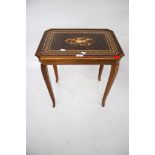 A reproduction ladies sewing table.