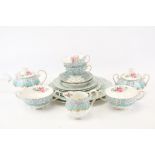 A Royal Albert 'Enchantment' tea set. Including tea pot, milk and sugar bowl, etc. Max. H11.