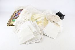 An assortment of vintage linen and fabric.