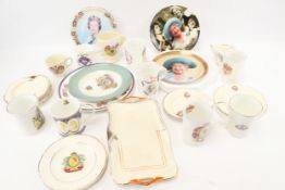 A collection of assorted 20th century Royal commemorative ceramics. Including QEII, GVI, etc. Max.