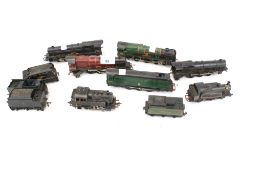 A collection of assorted OO gauge model locomotives railway engines.