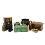 A collection of assorted Eastern related items. Including boxes, animal figures, etc. Max.