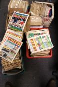 A large collection of assorted vintage 1970s boys' comics.