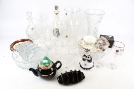 An assortment of 20th century glass and ceramics.