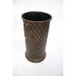 A Victorian copper umbrella stand.