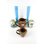 An assortment of 20th century glass and ceramics.