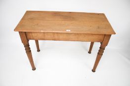 A vintage bleached oak side table.
