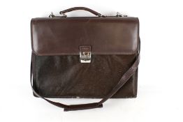 An Osprey London brown leather and calf skin bag.