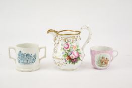 A collection of three assorted vintage ceramic items.