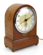 A converted mahogany cased dome top mantel clock. With an electric Smiths Sectric movement.