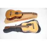 Two vintage acoustic guitars. Including a Lorenza classical acoustic guitar model no.