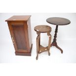 A group of three pieces of assorted furniture.