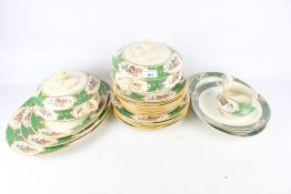 A collection of two vintage floral dinner services.