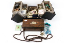 A collection of miscellaneous costume jewellery and other items.