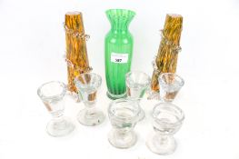 A selection of vintage glassware.
