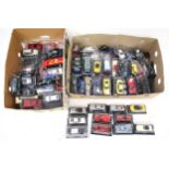 A large collection of diecast model vehicles.