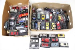 A large collection of diecast model vehicles.