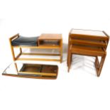 A collection of three mid-century design piece of furniture.