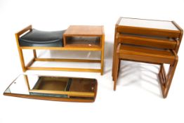 A collection of three mid-century design piece of furniture.