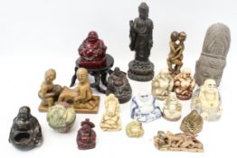 A collection of Buddhas and cultural figures.