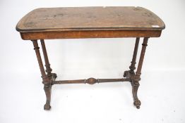 A late Victorian walnut side table.