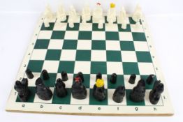 A contemporary chess set modelled after the Lewis Chessmen.