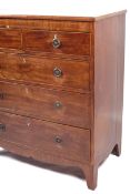 A circa 1800 straight front mahogany chest of drawers.