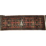 A late 19th/early 20th century wool runner, probably South Caucasian.
