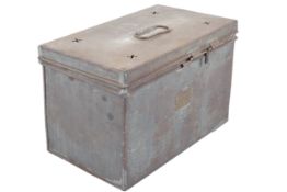 A circa 1900 rare live-bait tin box. T M Kingdon & Co, Ironmongers, Basingstoke and Winchester.