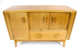 Vintage Retro : G-Plan Gold (E Gomme) light oak sideboard cocktail cabinet.