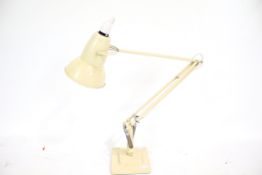 Vintage Retro : A Herbert Terry & Sons Ltd cream coloured 'The Anglepoise' lamp.