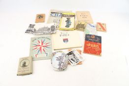 A collection of vintage ephemera relating to Paris, France and Belgium.