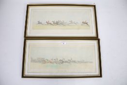 A pair of horse racing related watercolour prints.