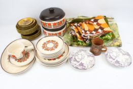 A mid-century Simpsons Country Harvest Ware 'Orange Tree' dinner service and other ceramics.