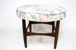 Vintage Retro / Mid Century G-Plan (Gold) Danish Design dressing table stool by Ib Kofod Larsen.