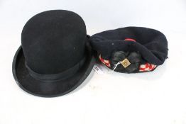 Two men's contemporary hats.