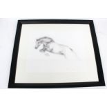A Lydia Kiernan limited edition print. Depicting a horse, signed and numbered 68/350, 39.5cm x 50.