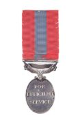 Military : A WWII Territorial Efficiency Medal and an Imperial Service Medal Ribbon.