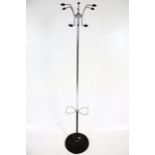 Vintage Retro : A chromed coat stand.