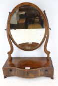 A George III mahogany toilet/easel mirror.