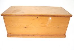 A vintage pine blanket box chest.
