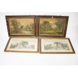 Four 19th century landscape prints. Depicting driving cattle, driving sheep, etc, 32.