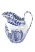 An early 19th century pearlware blue and white jug.
