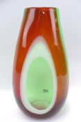 A large mid-century style glass vase.