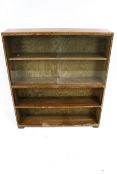 Vintage Retro : A manner of Heals limed oak freestanding bookcase,