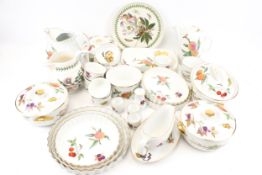 A collection of Royal Worcester 'Evesham' ceramics. Including trays, plates, tureens, a teapot, etc.