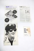 Three 'The Official Beatles Fan Club' newsletters and a card.