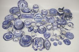 A large collection of Copeland Spode and Spode blue 'Italian' ceramics.