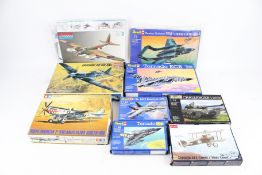 A collection of Revell model kits.